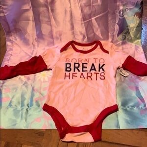 Old navy Born to break hearts onesie